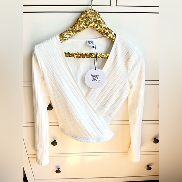 NWT Princess Polly Cushien White Long Sleeve Top - Picture 3 of 8
